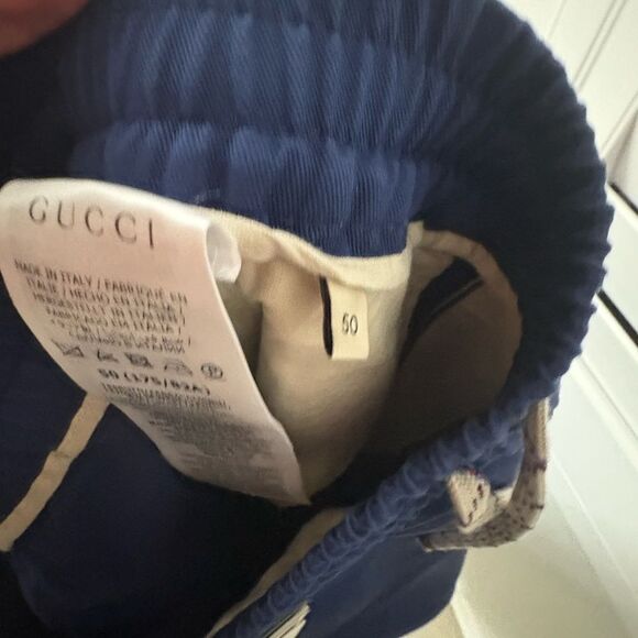 NWT Gucci Men's Blue Pants fits large /xl - Picture 4 of 4